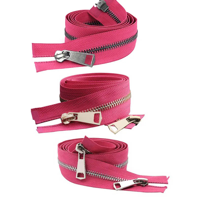 Bunte Metallreißverschlüsse mit Doppel-Schiebern, offen, 20-80 cm-Yabubest - Home & More