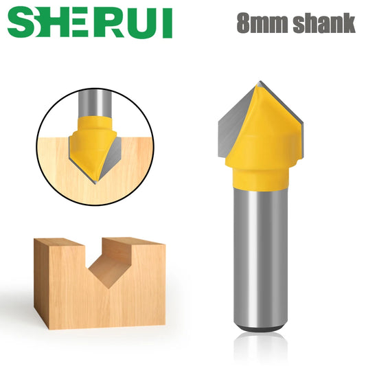 8mm Schaft V-Nut Fräser Bit für präzises Trimmen und Schneiden
