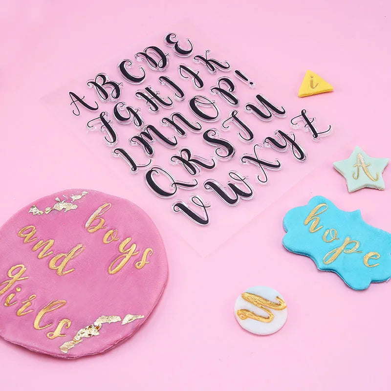 Silikon Buchstaben Stempel für Kekse Kuchen Fondant Backzubehör