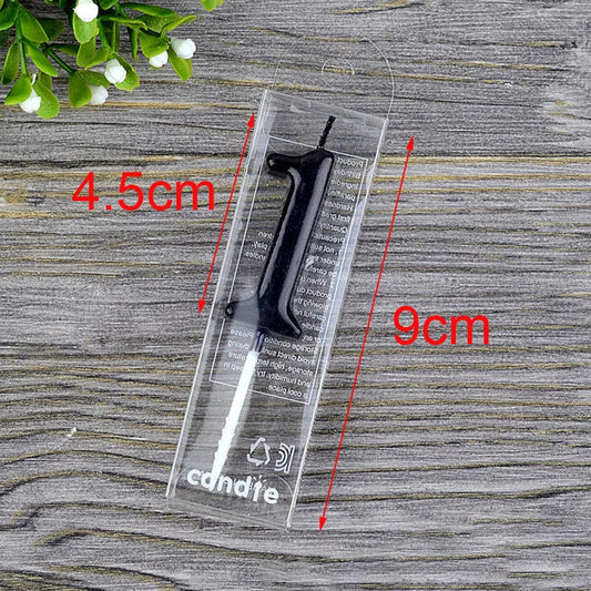 Schwarze Zahlen Geburtstagskerzen für kreative Kuchen Dekoration