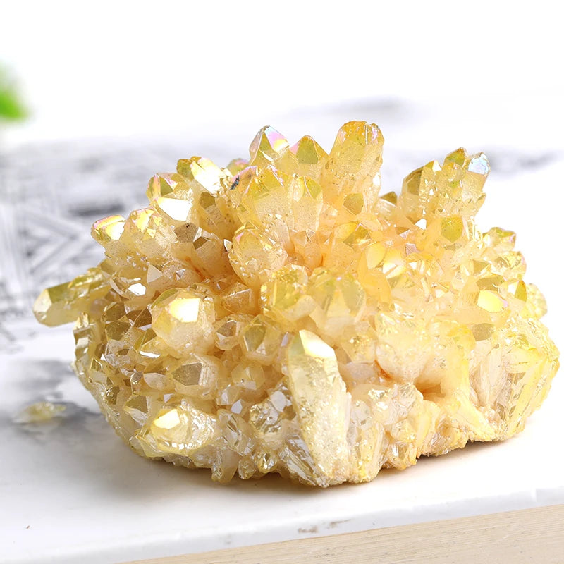 Natürlicher Blauer Quarz Kristall Cluster – Heilstein Deko Sammlung