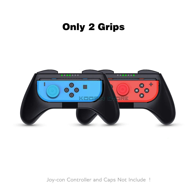 Ergonomische Joy-Con Grips mit Lenkrad - Thumbstick Caps aus ABS