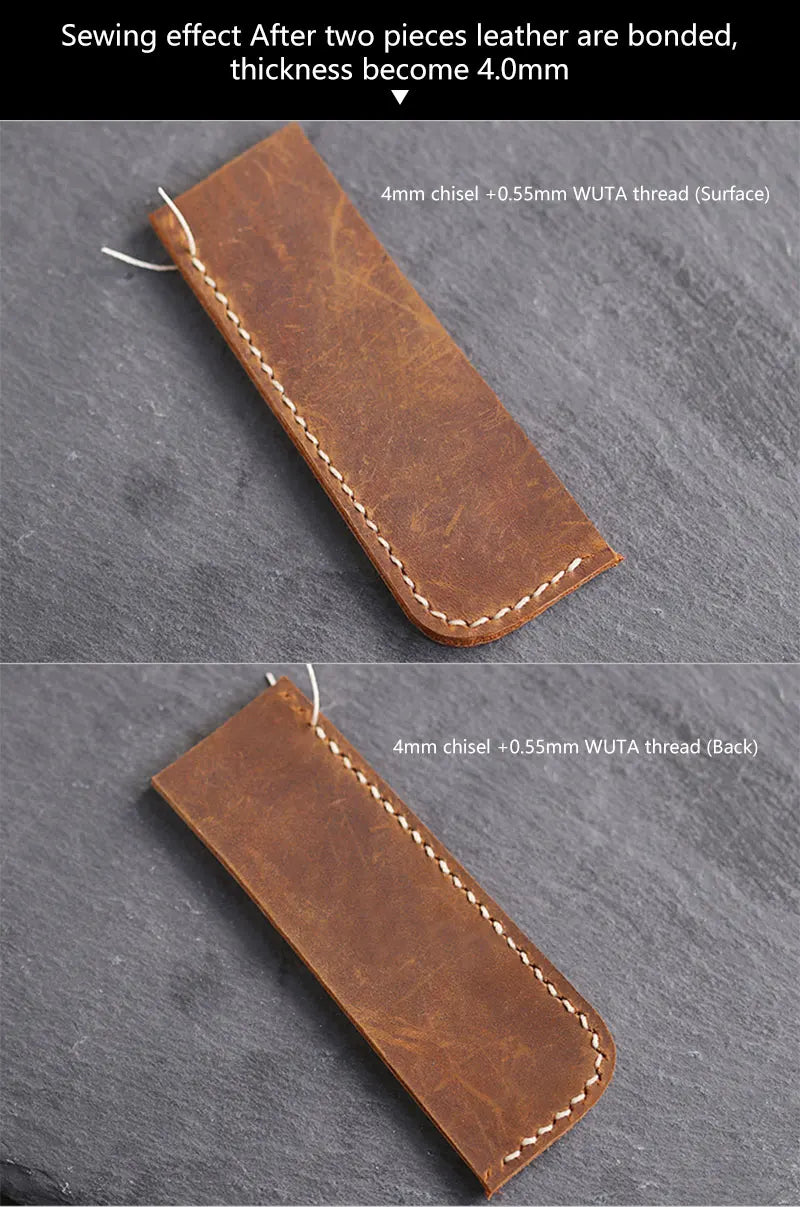 4 teiliges Lederhandwerk Meißel und Locher Set mit Diamantspitze