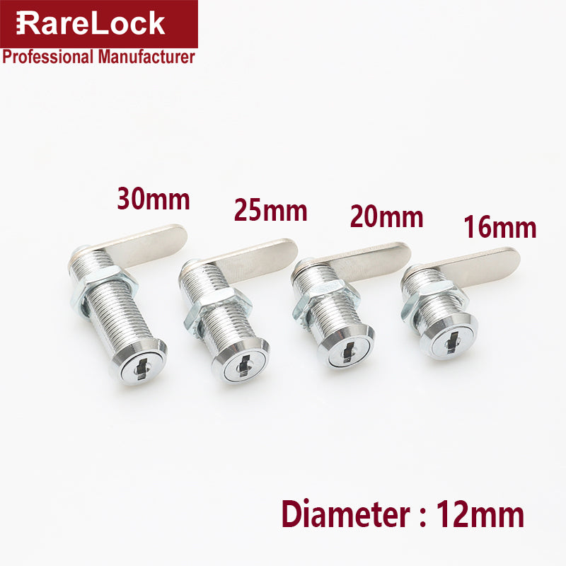 Mini Nockenschloss mit 2 Schlüsseln und 12 mm Durchmesser