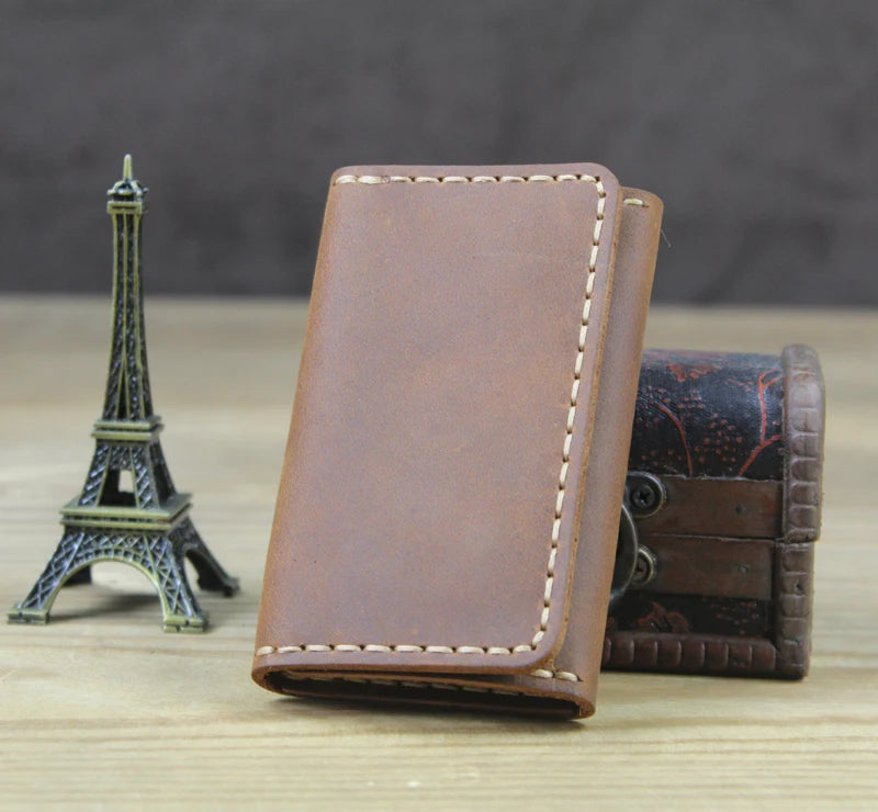 Handgemachtes echtes Leder Schlüsseletui für Herren und Damen