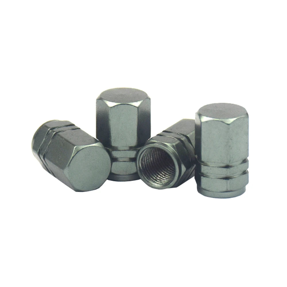 Aluminium Ventilkappen 4er Set 16 mm x 10 mm Schutz für Reifen