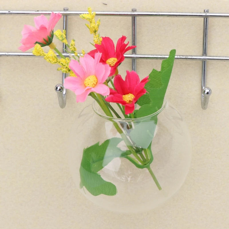 Glas Wandvase Hängend Hydroponisch für Pflanzen und Aquarien 8-12cm