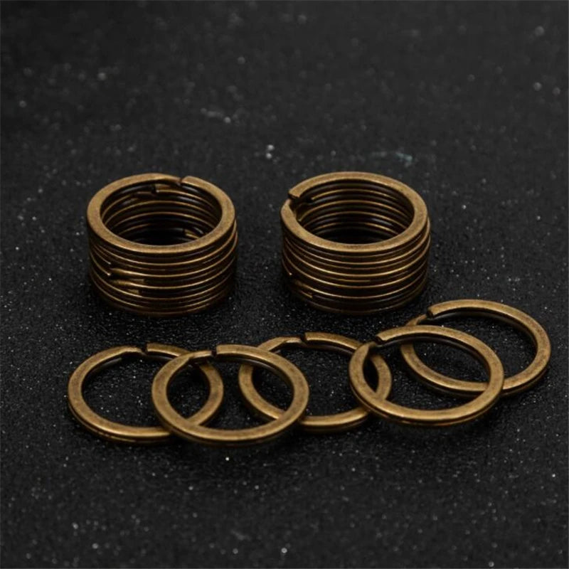 20-tlg. Antike Bronze Schlüsselringe 25-30mm für DIY Schmuckherstellung