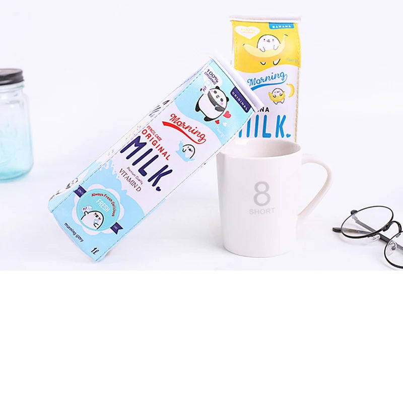 Niedliche Milchflasche Bleistifttasche für Schule - Kinder 22x6cm