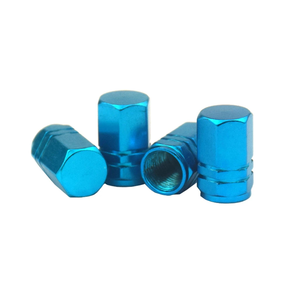Aluminium Ventilkappen 4er Set 16 mm x 10 mm Schutz für Reifen