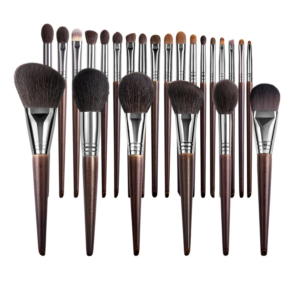 Make-up Pinsel Set 24-teilig natürliches Ziegenhaar Profi Kit