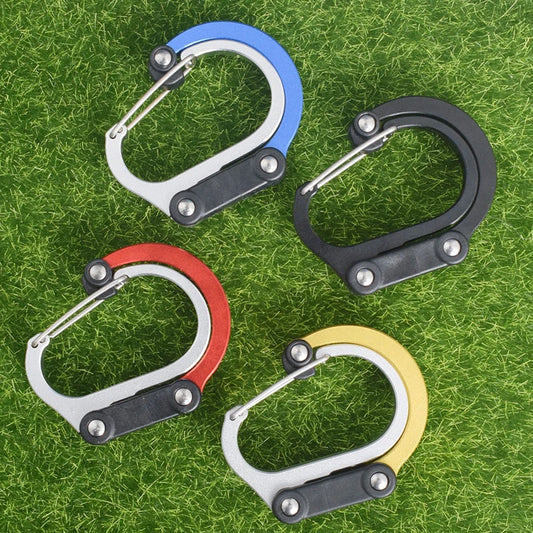 Multifunktionaler Hybrid Karabiner Clip mit 360 Grad Drehbarer Schnalle