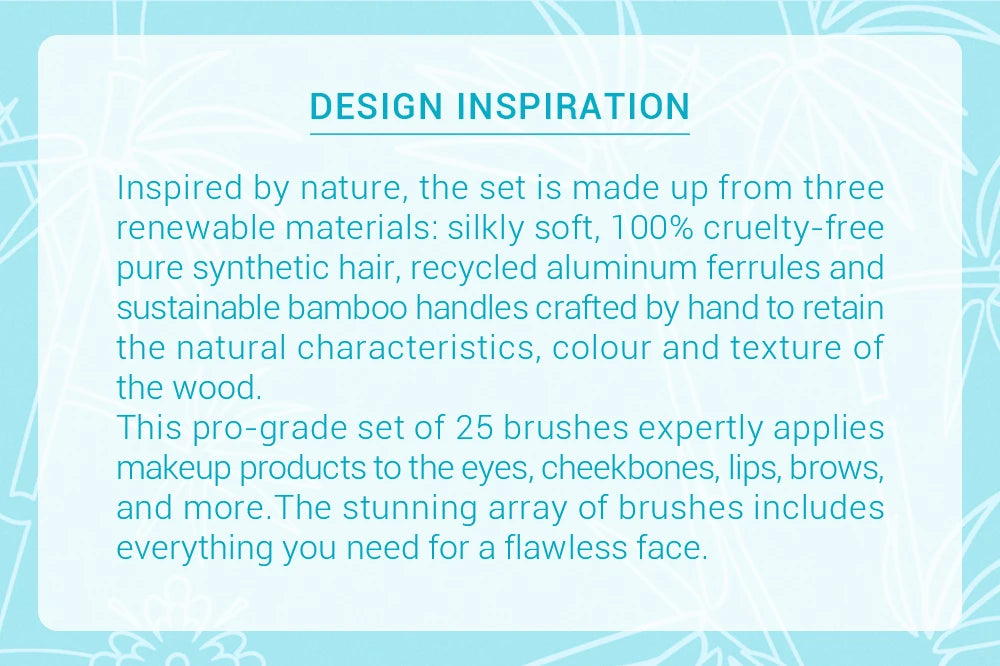 Make-Up Pinsel Set mit Bambusgriff und synthetischem Haar