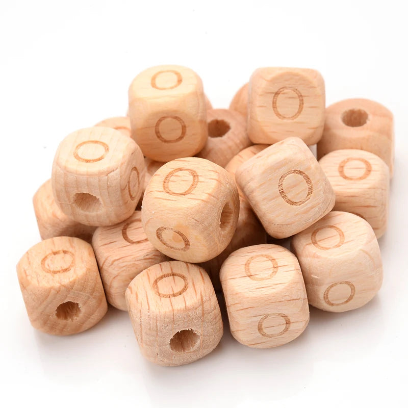 Sichere Silikon Alphabet Perlen für Baby Schnullerketten