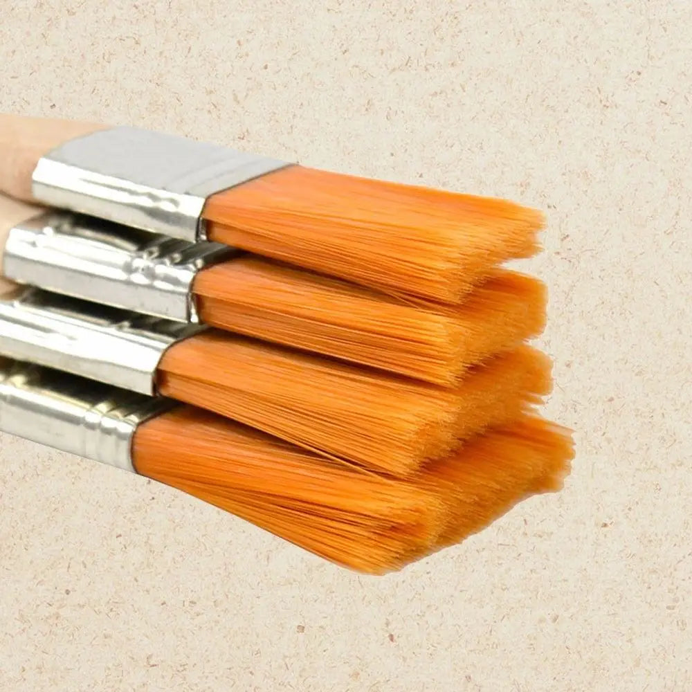 4-teiliges Nylonhaar-Pinsel-Set mit Holzgriff für Acryl- und Ölgemälde