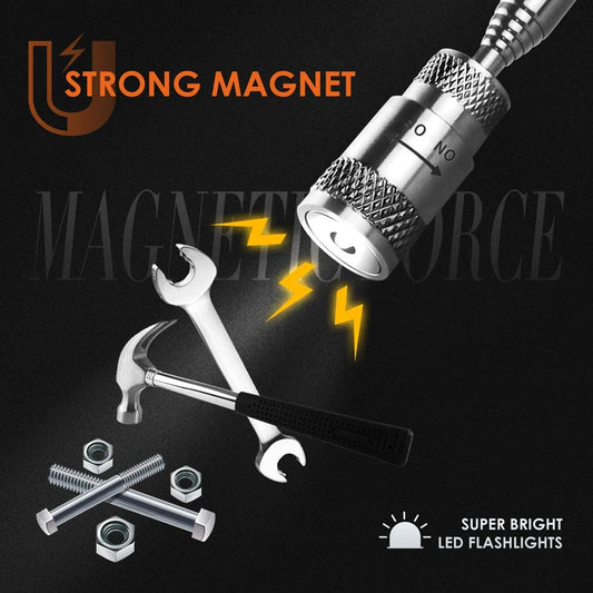 Magnetisches Teleskop Pick-Up Werkzeug mit LED Licht für schwer erreichbare Teile