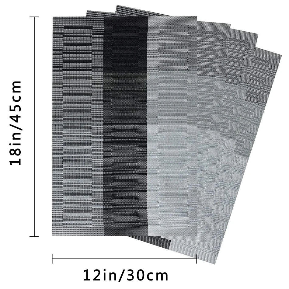 Robuste Tischsets mit Bambusmuster rutschfest und leicht zu reinigen