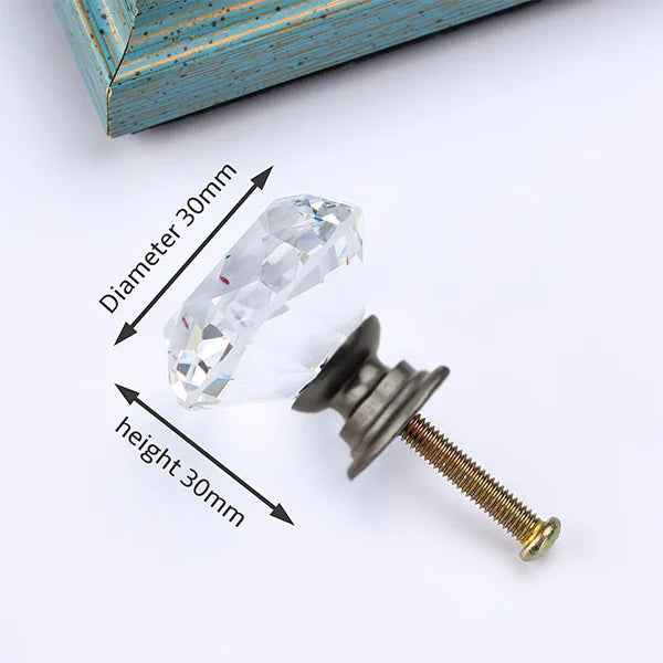 Kristallglas Diamant Möbelknöpfe – 20/30mm Durchmesser, Farbauswahl