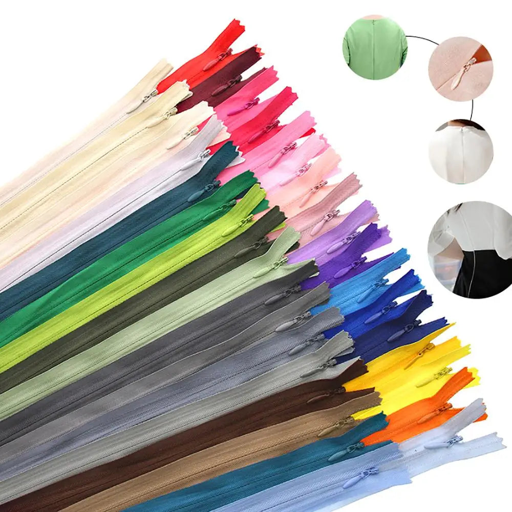 10 Stück Unsichtbare Nylon Reißverschlüsse in 7 Längen für DIY Nähen