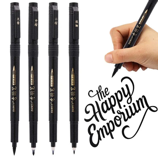 4-teiliges Kalligraphie-Stift-Set mit extra feinen Spitzen für Künstler und Schüler