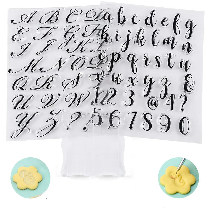 Silikon Buchstaben Stempel für Kekse Kuchen Fondant Backzubehör