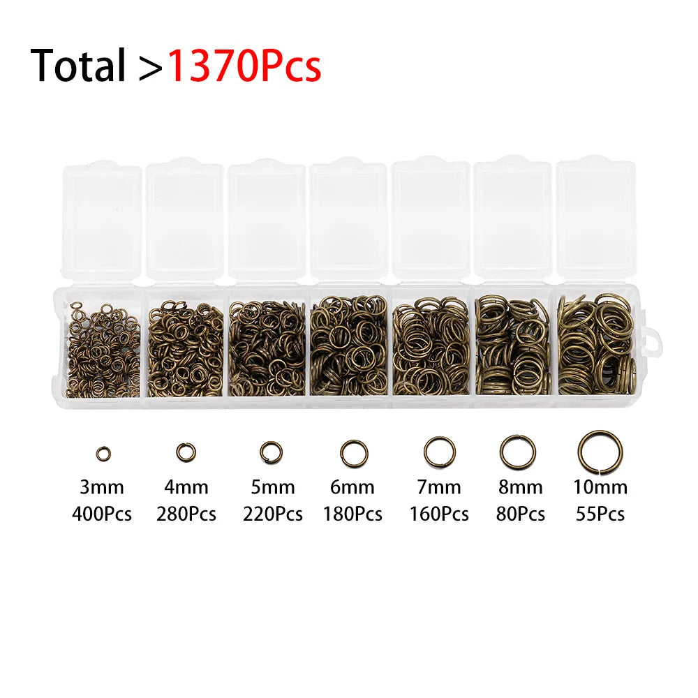 Schmuck Bastelset Karabiner Biegeringe Ohrhaken für DIY Projekte