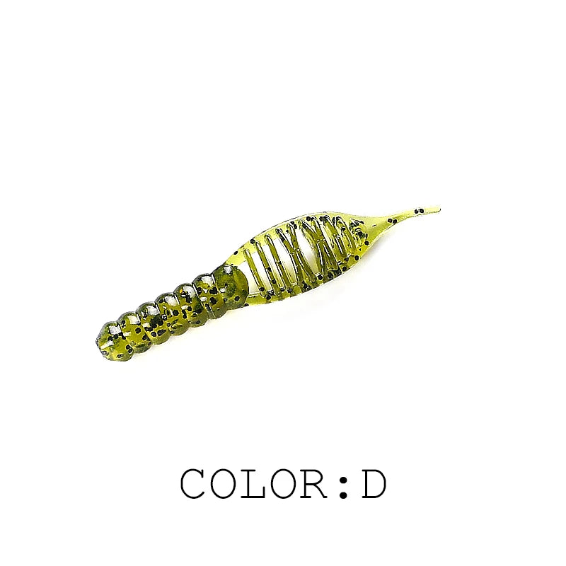 Weiche Angelköder Set - Silikon Larven 80mm/8 Stk. oder 55mm/15 Stk. für Angler