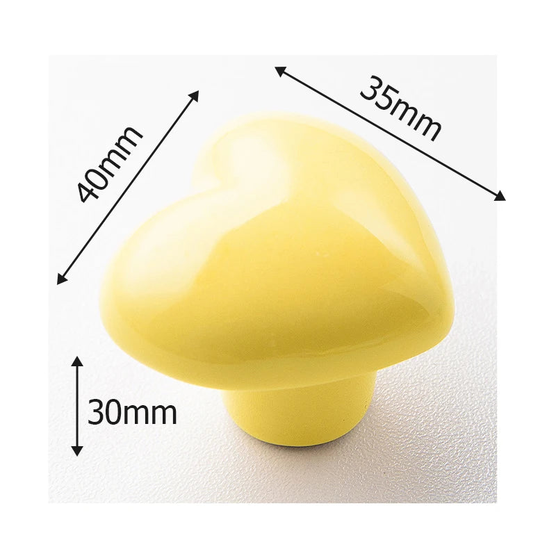 Keramik Herz Möbelgriff Bunte Schrankknöpfe für Kinder - Küche