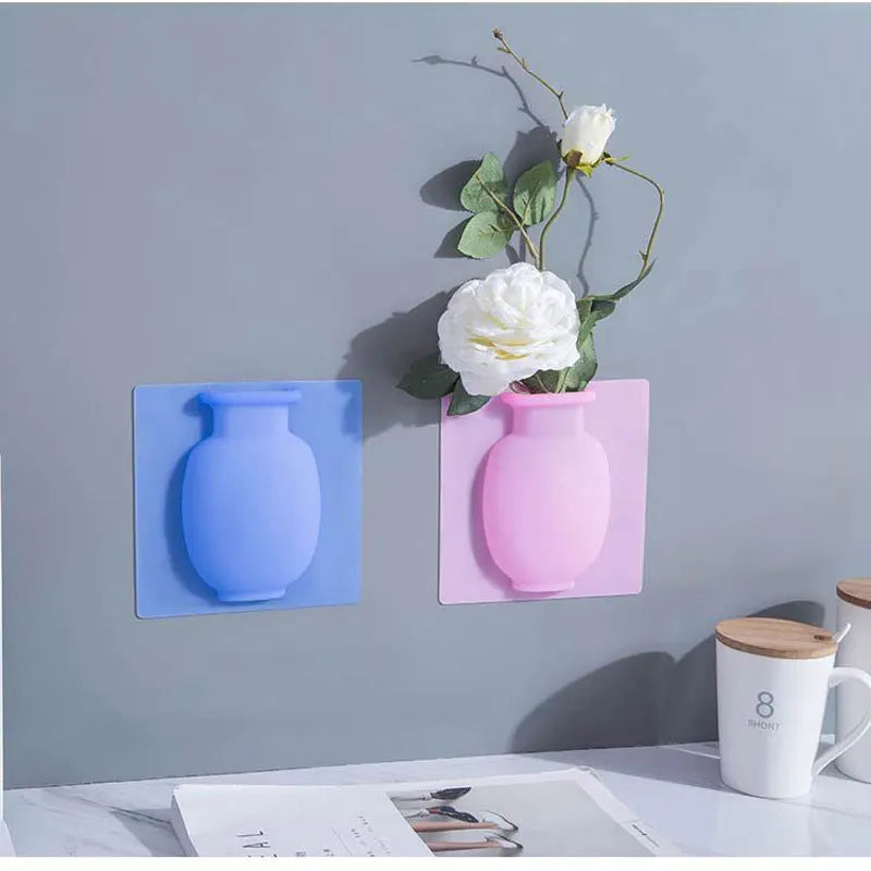 Magische Silikon-Blumenvase für Wand- und Kühlschrankdekoration