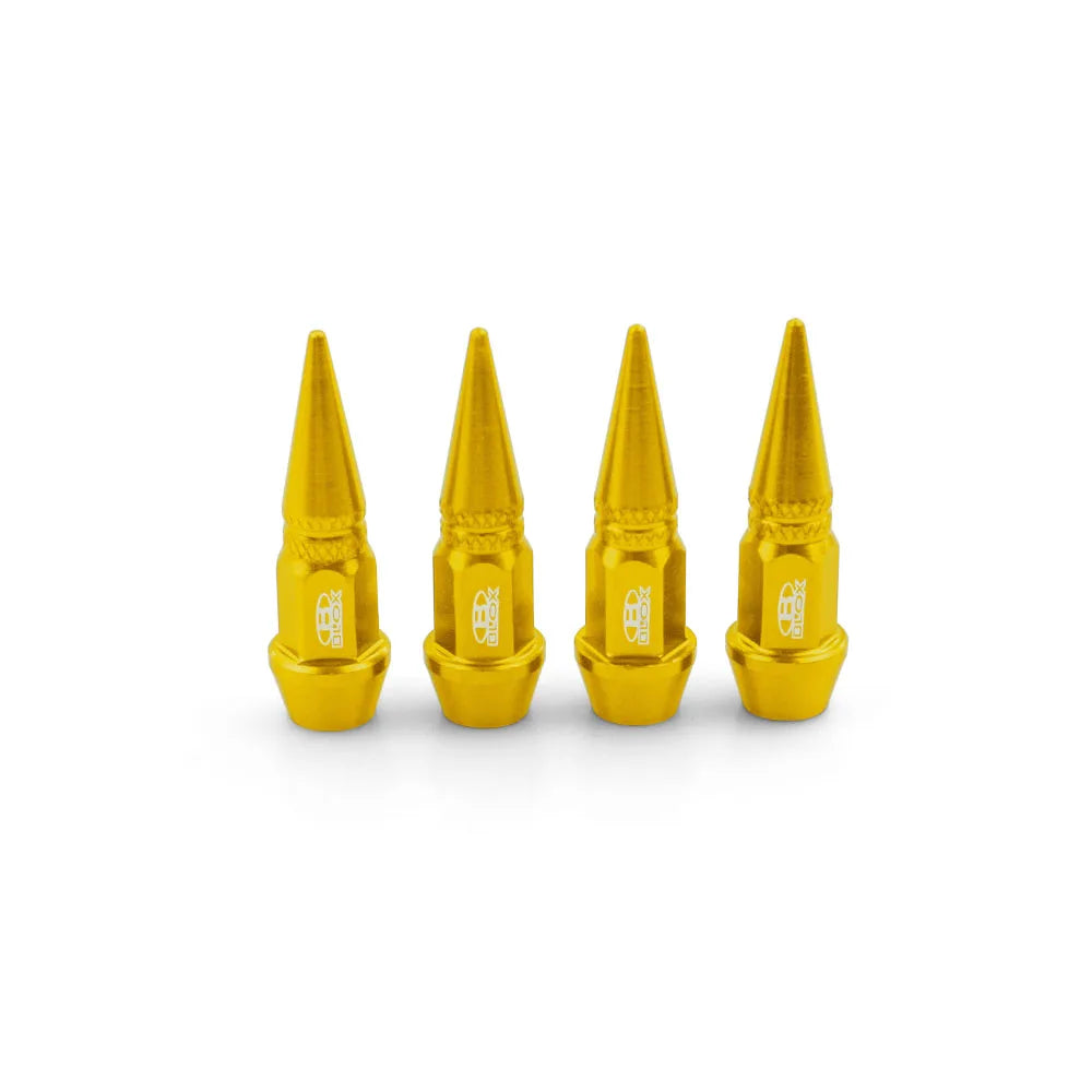 4x Universal Spike Reifen Ventilkappen Staubschutz Auto Motorrad Fahrrad