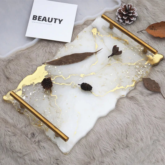 Große rechteckige Silikonform Teeteller Untersetzer Epoxidharz DIY Form