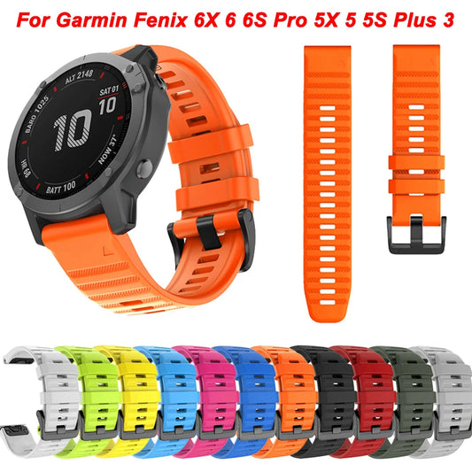 Schnelles Wechseln - Komfort: Silikon-Uhrenarmband 20/22/26mm für Garmin Fenix