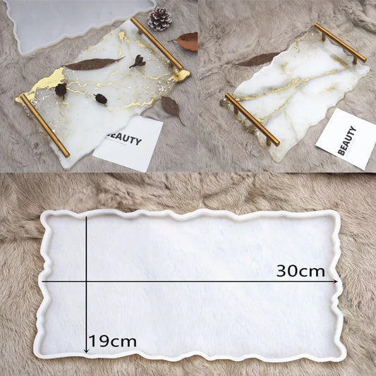 Große rechteckige Silikonform Teeteller Untersetzer Epoxidharz DIY Form