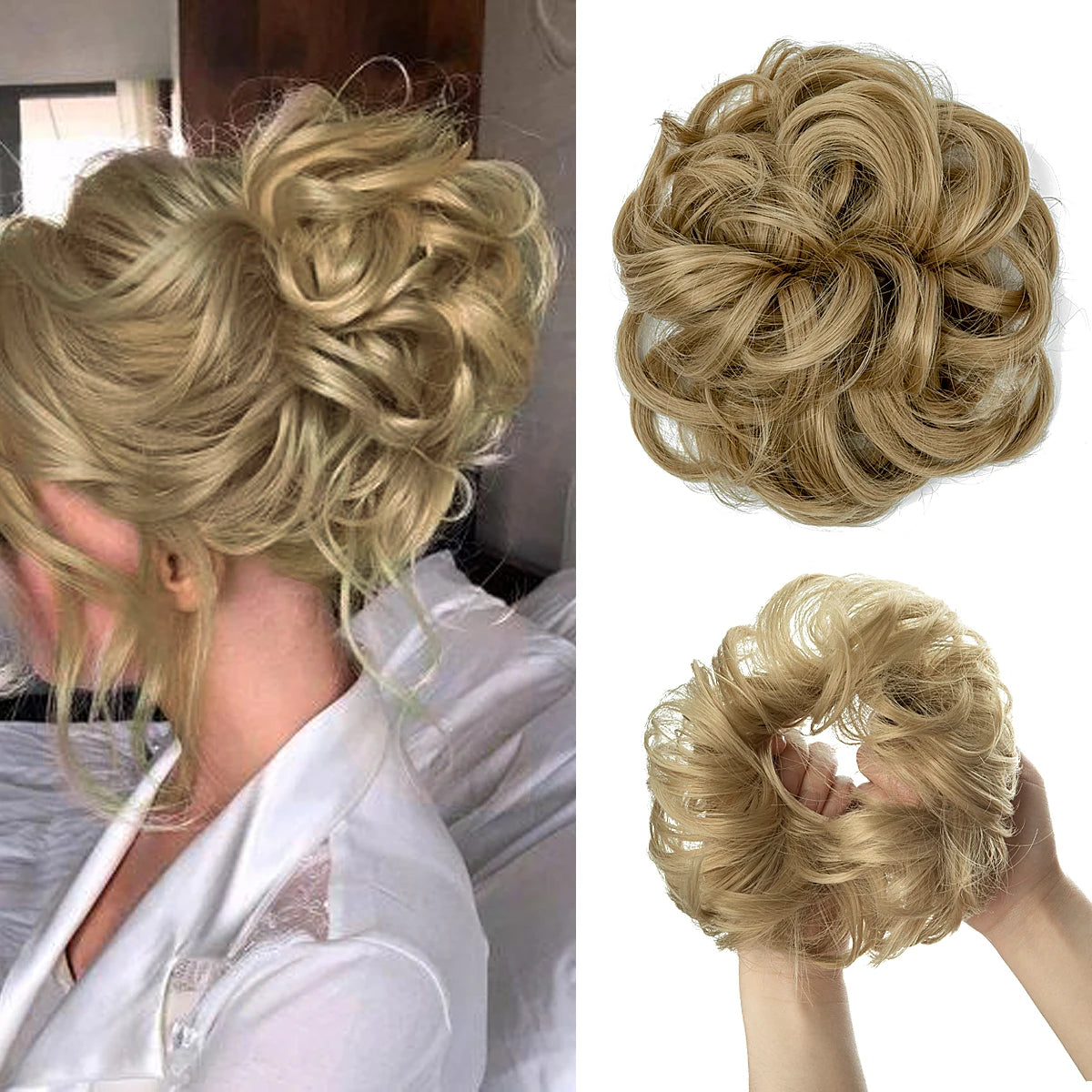 Lockiger Haarknoten Chignon Haargummi für Frauen – wählbar & stilvoll