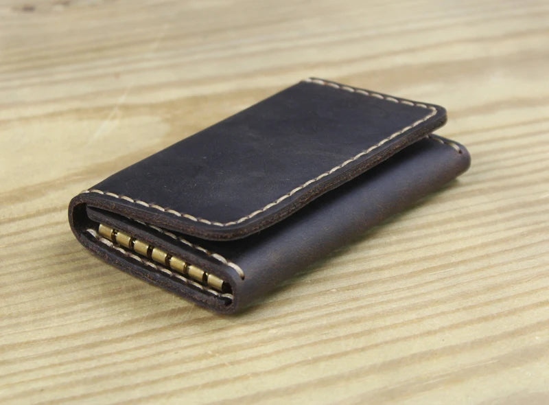 Handgemachtes echtes Leder Schlüsseletui für Herren und Damen