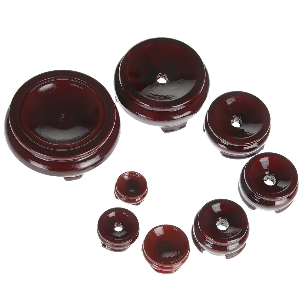 Moderner Holzhalter für Kristallkugeln mit einfacher Handhabung