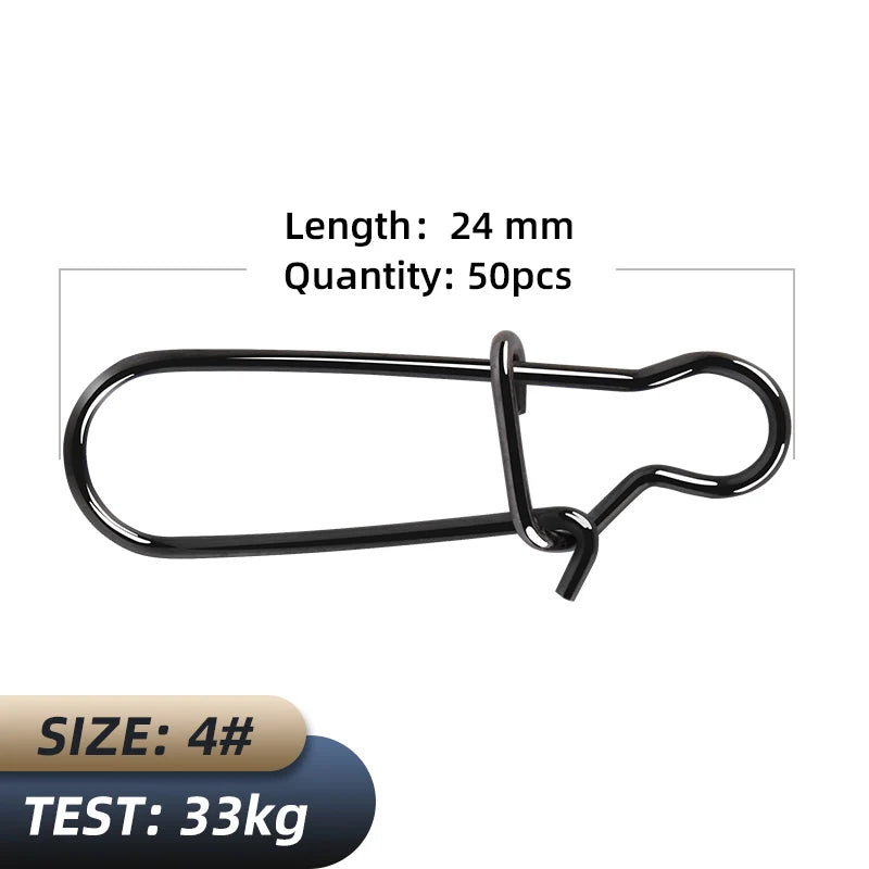 Edelstahl Angelwirbel mit Snap für sicheres Bootsangeln unterschiedliche Größen