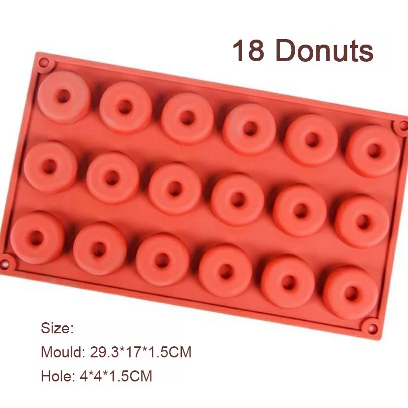 Vielseitige Silikon Backform für 3D Donuts Muffins Desserts