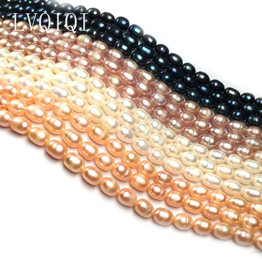 Natürliche Süßwasser-Perlen Rund Lose Schmuckperlen DIY
