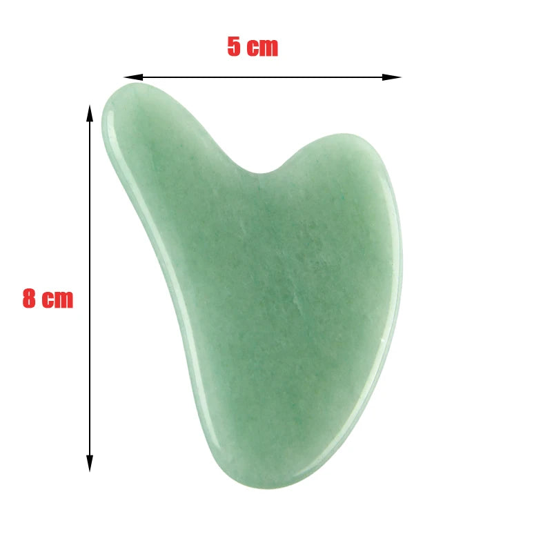 Naturstein Jade Gua Sha Werkzeug für Gesicht - Nacken - Facelifting - Massage