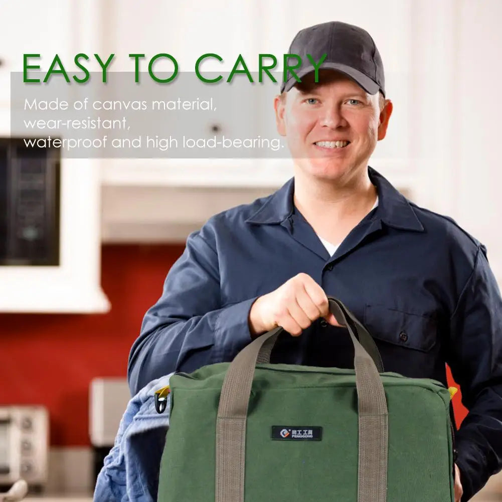 Dicke Leinwand Werkzeugtasche Tragbarer Organizer für elektrische Werkzeuge