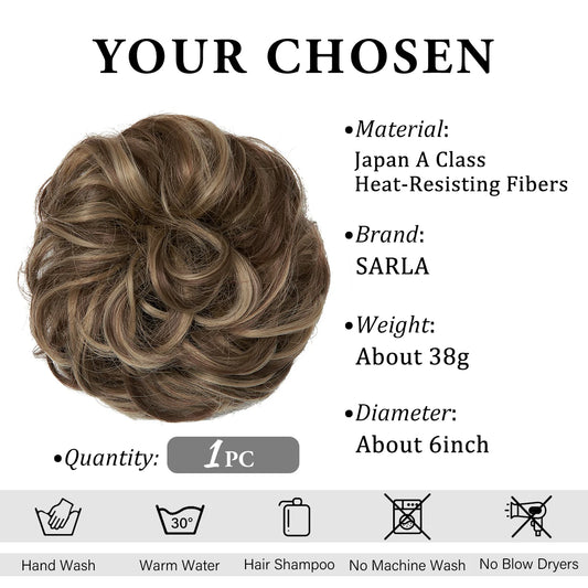 Lockiger Haarknoten Chignon Haargummi für Frauen – wählbar & stilvoll