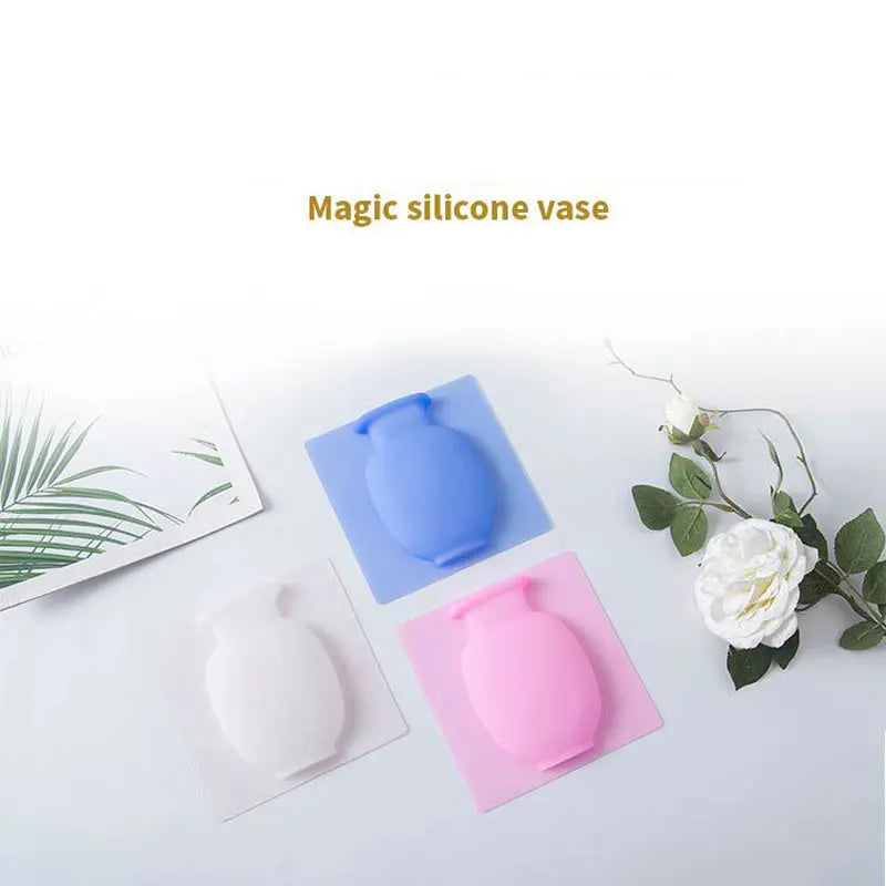 Magische Silikon-Blumenvase für Wand- und Kühlschrankdekoration