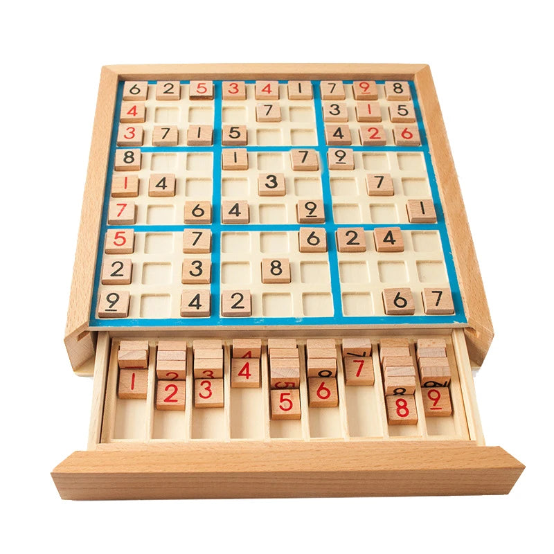 Montessori Holzspiel Pädagogisches Sudoku Zahlenpuzzle