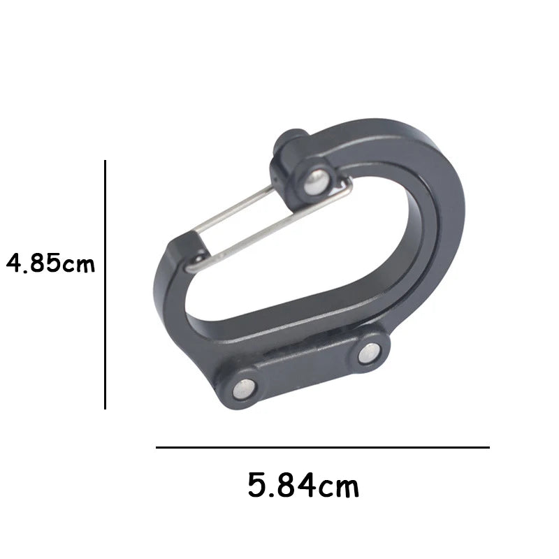 Multifunktionaler Hybrid Karabiner Clip mit 360 Grad Drehbarer Schnalle