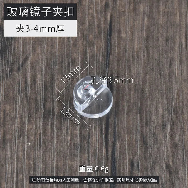 20x Transparente Kunststoff Glas Retainer Clips mit Schrauben für Möbel