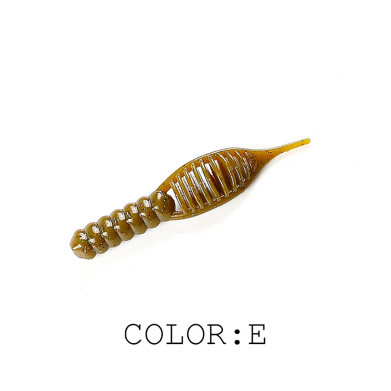 Weiche Angelköder Set - Silikon Larven 80mm/8 Stk. oder 55mm/15 Stk. für Angler