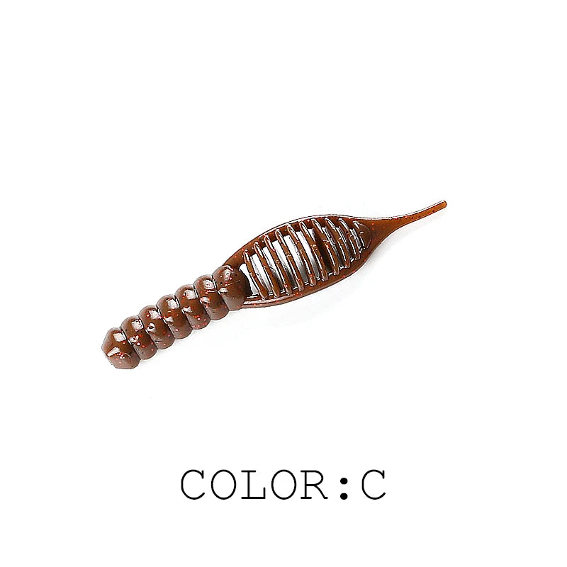 Weiche Angelköder Set - Silikon Larven 80mm/8 Stk. oder 55mm/15 Stk. für Angler