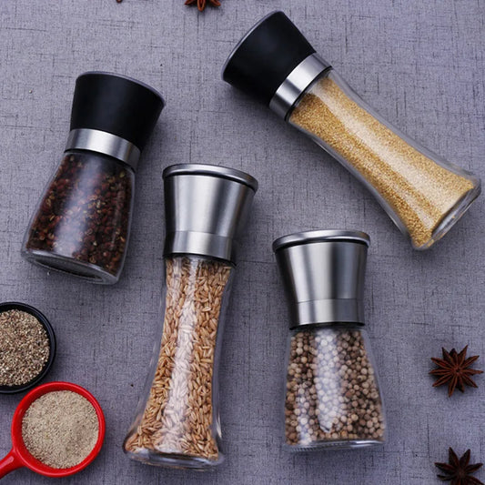 Robuste Edelstahl Salz- - Pfeffermühle mit verstellbarem Mahlwerk – Nachfüllbar