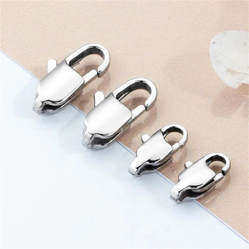 Edelstahl Schmuckverschluss 5er Set für DIY Halsketten - Armbänder